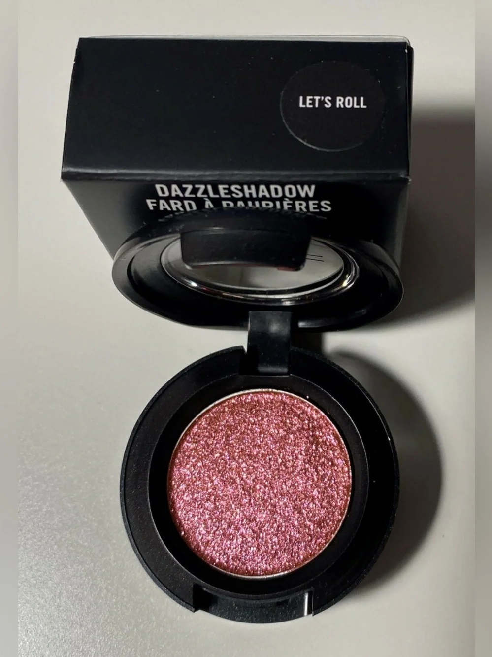 NEW✅ MAC Cosmetics Dazzleshadow Eyeshadow - Let’s Roll • Shimmer Rose Coral